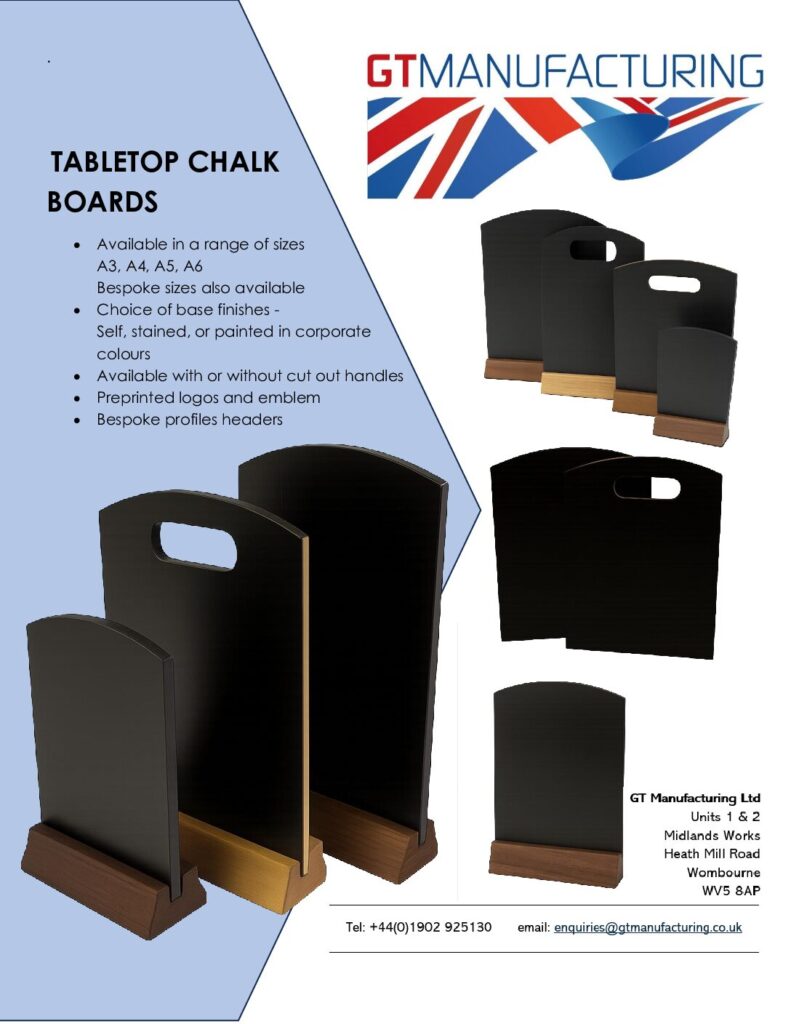 Table Top Chalk Board